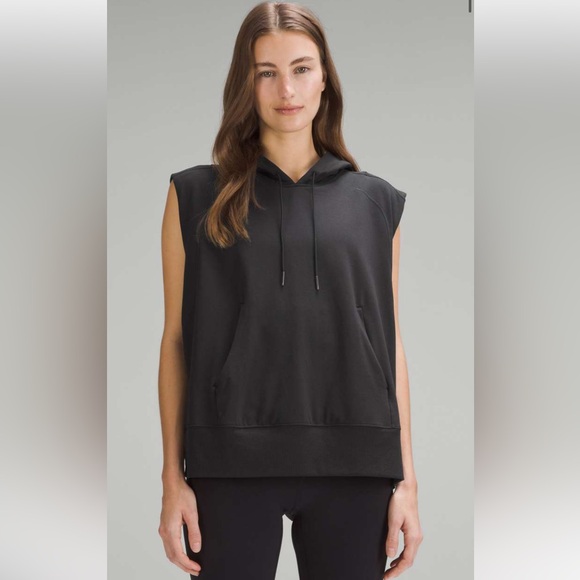 lululemon French Terry Sleeveless Hoodie: Black, 6 - Picture 4 of 5
